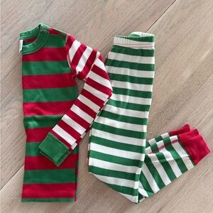 Hanna Andersson Red and Green Striped Kids Pajamas